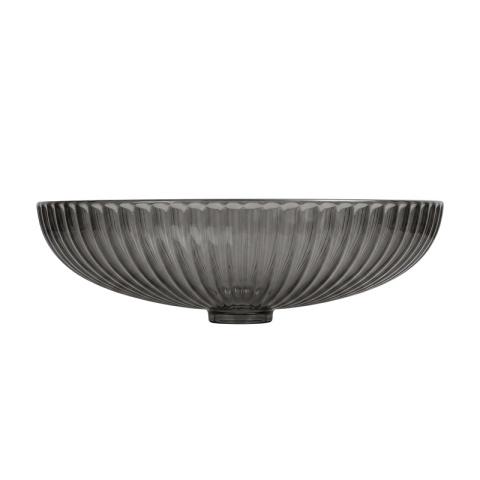 UMYWALKA NABLATOWA SZKLANA OWALNA RYFLOWANA BRILLANT3-BL-PL-510 CZARNY PLATYNOWY POŁYSK 51x35 CM