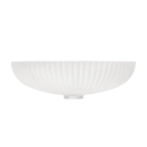 UMYWALKA NABLATOWA SZKLANA OWALNA RYFLOWANA BRILLANT3-WH-510 BIAŁY MAT 51x35 CM