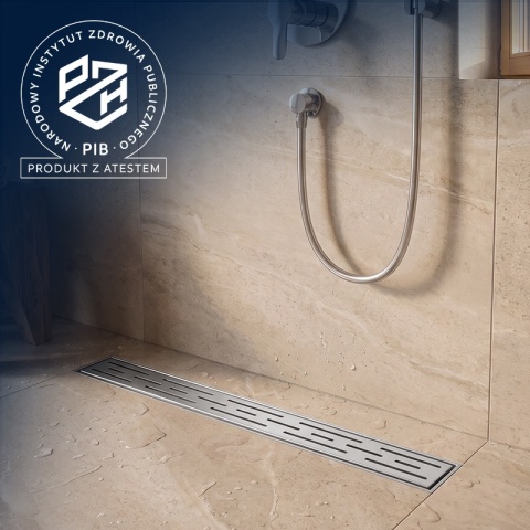 ODPŁYW LINIOWY 70 CM INOX NISKI SYFON 52 MM WYSOKA PRZEPUSTOWOŚĆ PRYSZNIC DL01 CLASSIC