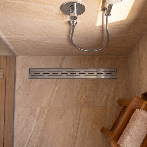 ODPŁYW LINIOWY 80 CM INOX NISKI SYFON WYSOKA PRZEPUSTOWOŚĆ DL01 CLASSIC