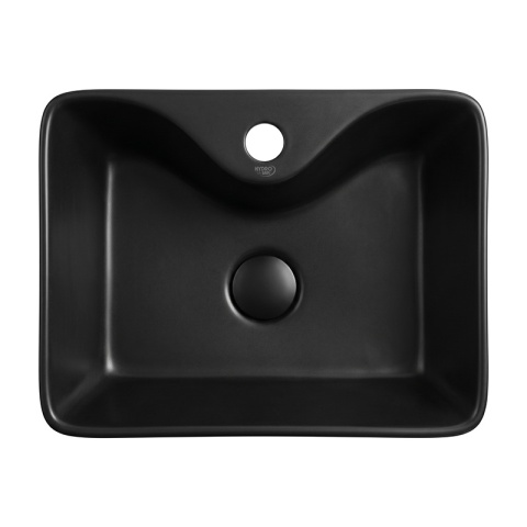 UMYWALKA NABLATOWA CERAMICZNA PROSTOKĄTNA ELISE-MTB-480 CZARNY MAT 48x37 CM