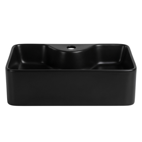 UMYWALKA NABLATOWA CERAMICZNA PROSTOKĄTNA ELISE-MTB-480 CZARNY MAT 48x37 CM