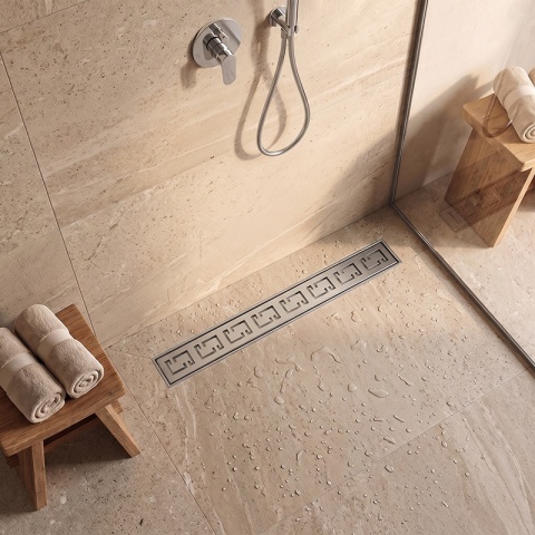 ODPŁYW LINIOWY 70 CM INOX NISKI SYFON 52 MM WYSOKA PRZEPUSTOWOŚĆ PRYSZNIC DL01 OMEGA