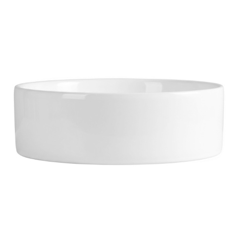 UMYWALKA NABLATOWA CERAMICZNA OKRĄGŁA LAVA-WH-360 BIAŁY POŁYSK 36x12 CM