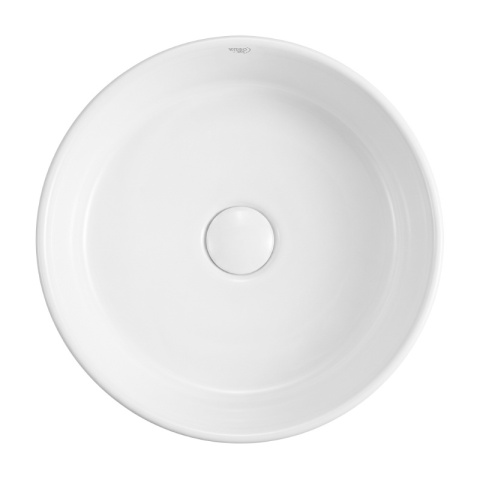 UMYWALKA NABLATOWA CERAMICZNA OKRĄGŁA LAVA-WH-360 BIAŁY POŁYSK 36x12 CM