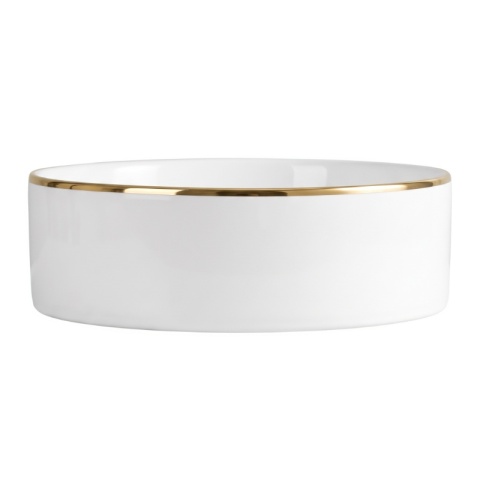UMYWALKA NABLATOWA CERAMICZNA OKRĄGŁA LAVA-WH-GL-360 BIAŁY POŁYSK 36x12 CM