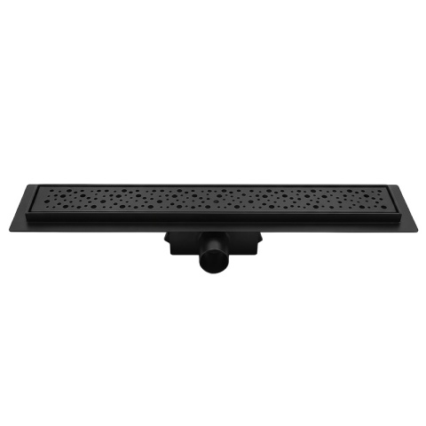 ODPŁYW LINIOWY 60 CM CZARNY NISKI SYFON 52 MM WYSOKA PRZEPUSTOWOŚĆ PRYSZNIC DL01 WAVE