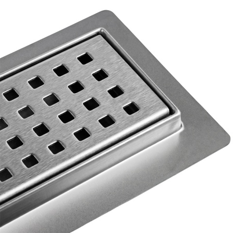 ODPŁYW LINIOWY 60 CM INOX NISKI SYFON 52 MM WYSOKA PRZEPUSTOWOŚĆ PRYSZNIC DL01 QUBE
