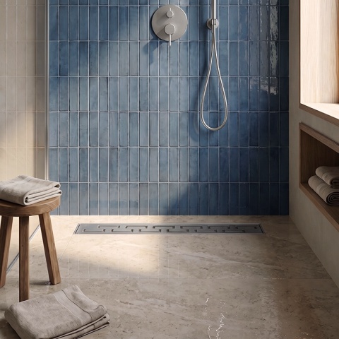 ODPŁYW LINIOWY 80 CM INOX NISKI SYFON 52 MM WYSOKA PRZEPUSTOWOŚĆ PRYSZNIC DL01 DELTA