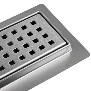 ODPŁYW LINIOWY 80 CM INOX NISKI SYFON 52 MM WYSOKA PRZEPUSTOWOŚĆ PRYSZNIC DL01 QUBE