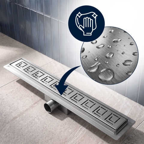ODPŁYW LINIOWY 80 CM INOX NISKI SYFON WYSOKA PRZEPUSTOWOŚĆ DL01 SIGMA
