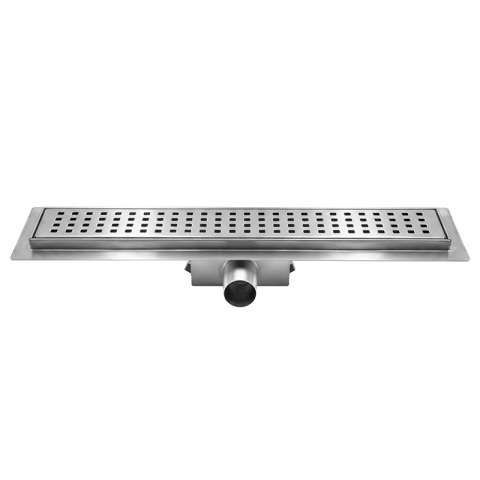 ODPŁYW LINIOWY 90 CM INOX NISKI SYFON WYSOKA PRZEPUSTOWOŚĆ DL01 QUBE