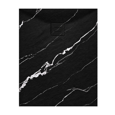 BRODZIK PRYSZNICOWY PROSTOKĄTNY 100x80 CM NISKI CZARNY STRUKTURA KAMIENIA WZÓR MARMUR MAT RIKO