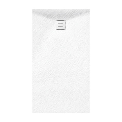 BRODZIK PRYSZNICOWY PROSTOKĄTNY 130x80 CM NISKI BIAŁY STRUKTURA KAMIENIA MAT RIKO
