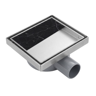ODPŁYW LINIOWY 10x10 KWADRATOWY INOX NISKI SYFON WYSOKA PRZEPUSTOWOŚĆ DL07 FIX