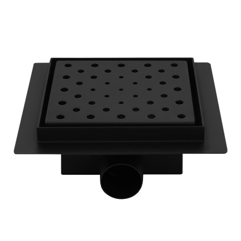 ODPŁYW LINIOWY 15x15 KWADRATOWY CZARNY NISKI SYFON WYSOKA PRZEPUSTOWOŚĆ DL06 CIRCLE