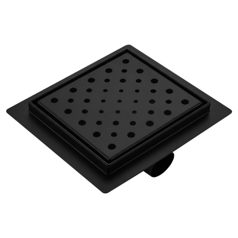ODPŁYW LINIOWY 15x15 KWADRATOWY CZARNY NISKI SYFON WYSOKA PRZEPUSTOWOŚĆ DL06 CIRCLE