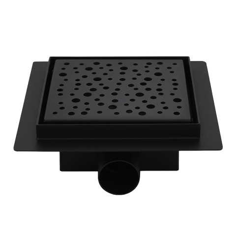 ODPŁYW LINIOWY 15x15 KWADRATOWY CZARNY NISKI SYFON WYSOKA PRZEPUSTOWOŚĆ DL06 WAVE