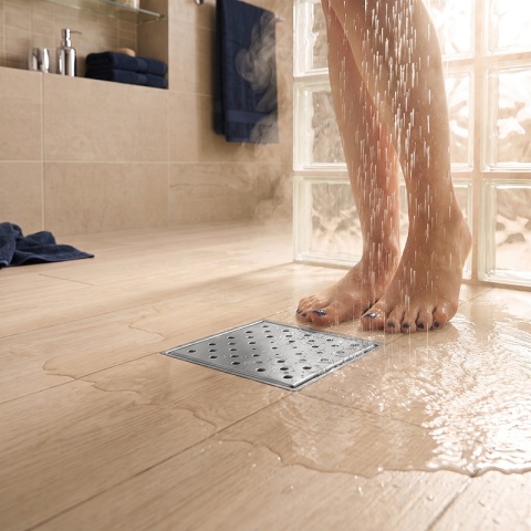 ODPŁYW LINIOWY KWADRATOWY 15x15 CM INOX WYSOKA PRZEPUSTOWOŚĆ DL06 CIRCLE