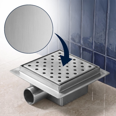 ODPŁYW LINIOWY KWADRATOWY 15x15 CM INOX WYSOKA PRZEPUSTOWOŚĆ DL06 CIRCLE