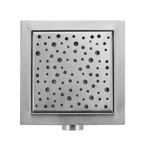 ODPŁYW LINIOWY 15x15 KWADRATOWY INOX NISKI SYFON WYSOKA PRZEPUSTOWOŚĆ DL06 WAVE