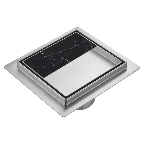 ODPŁYW LINIOWY 15x15 KWADRATOWY INOX NISKI SYFON WYSOKA PRZEPUSTOWOŚĆ DL08 FIX