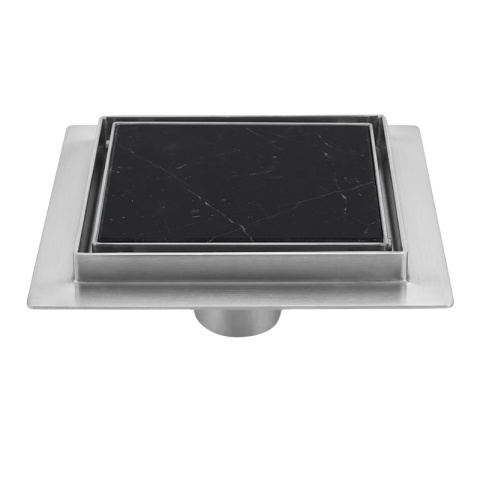 ODPŁYW LINIOWY 15x15 KWADRATOWY INOX NISKI SYFON WYSOKA PRZEPUSTOWOŚĆ DL08 FIX