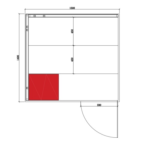 SAUNA FIŃSKA WYSOKOTEMPERATUROWA Z PIECEM LARK3/HARVIA 4,5KW 3-4 OSOBOWA 140x150 CM