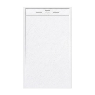 BRODZIK PRYSZNICOWY PROSTOKĄTNY 150x90 CM NISKI BIAŁY STRUKTURA KAMIENIA MAT DEKO