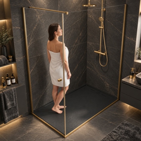 BRODZIK PRYSZNICOWY PROSTOKĄTNY 150x80 CM NISKI CZARNY STRUKTURA KAMIENIA MAT DEKO