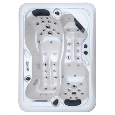 JACUZZI ® OGRODOWE WANNA SPA405 BIAŁA PERŁA OBUDOWA KAWA 195X140 CM