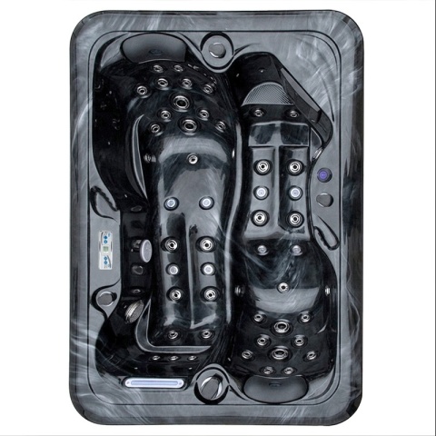 JACUZZI ® OGRODOWE WANNA SPA405 CZARNA FALA OBUDOWA ANTRACYT 195X140 CM