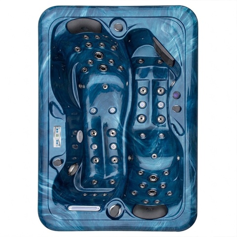 JACUZZI ® OGRODOWE WANNA SPA405 NIEBIESKA FALA OBUDOWA ANTRACYT 195X140 CM