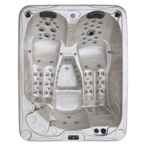 JACUZZI ® OGRODOWE WANNA SPA705 CAPPUCCINO OBUDOWA SZARA 210x170 CM