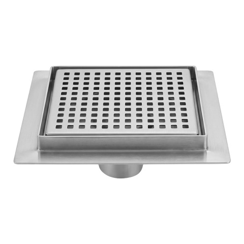 ODPŁYW LINIOWY 15x15 KWADRATOWY INOX NISKI SYFON WYSOKA PRZEPUSTOWOŚĆ DL08 QUBE
