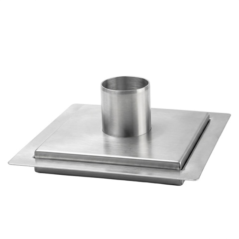 ODPŁYW LINIOWY 15x15 KWADRATOWY INOX NISKI SYFON WYSOKA PRZEPUSTOWOŚĆ DL08 QUBE