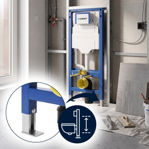 ZESTAW PODTYNKOWY WC STELAŻ GEBERIT MISKA ELITE-WH-03 PRZYCISK CZARNY MAT