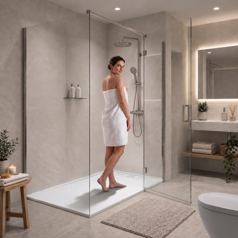 BRODZIK PRYSZNICOWY PROSTOKĄTNY 150x80 CM NISKI BIAŁY STRUKTURA KAMIENIA MAT DEKO