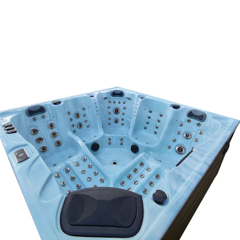 JACUZZI OGRODOWE WANNA SPA340 SPA340 JASNA FALA OCEANU OBUDOWA SZARA 220x220 CM