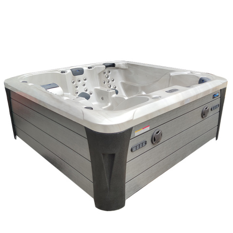 JACUZZI OGRODOWE WANNA SPA403 CAPPUCCINO OBUDOWA SZARA 230x230 CM