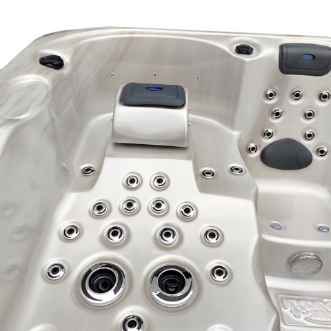 JACUZZI OGRODOWE WANNA SPA403 CAPPUCCINO OBUDOWA SZARA 230x230 CM