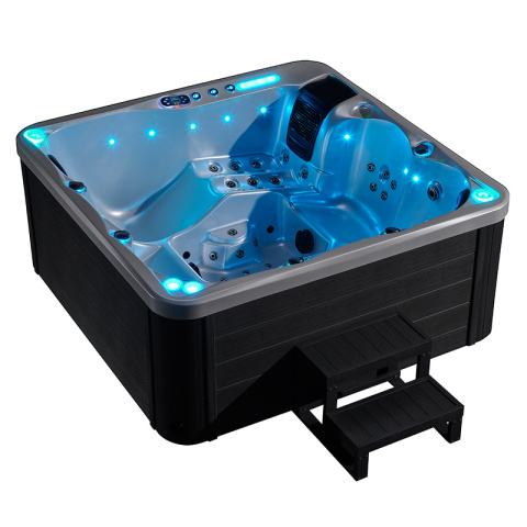 JACUZZI OGRODOWE WANNA SPA742 BIAŁA PERŁA OBUDOWA ANTRACYT 190x190 CM