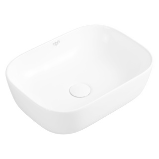 UMYWALKA NABLATOWA CERAMICZNA PROSTOKĄTNA MILO-WH-455 BIAŁY POŁYSK 45x32 CM
