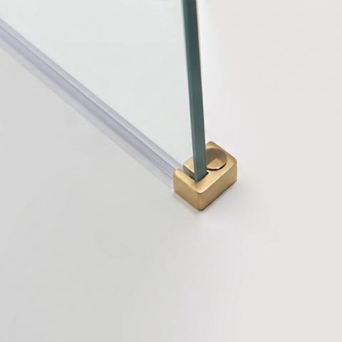 ŚCIANKA PRYSZNICOWA 110X200 CM WALK-IN ZŁOTA ZŁOTO SZCZOTKOWANE SZKŁO HARTOWANE 8 MM SH07