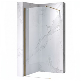 ŚCIANKA PRYSZNICOWA 70X200 CM WALK-IN ZŁOTA ZŁOTO SZCZOTKOWANE SZKŁO HARTOWANE 8 MM SH07