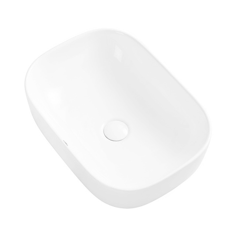 UMYWALKA NABLATOWA CERAMICZNA PROSTOKĄTNA MILO-WH-455 BIAŁY POŁYSK 45x32 CM