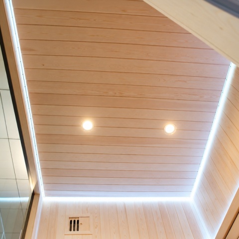 SAUNA FIŃSKA SUCHA WYSOKOTEMPERATUROWA ZEWNĘTRZNA OGRODOWA 230x213 CM 6-8 OSOBOWA Z PIECEM HARVIA 8kW WIFI BLUETOOTH KALVI