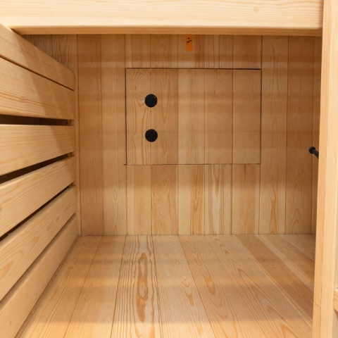SAUNA FIŃSKA SUCHA WYSOKOTEMPERATUROWA ZEWNĘTRZNA OGRODOWA 230x213 CM 6-8 OSOBOWA Z PIECEM HARVIA 8kW WIFI BLUETOOTH KALVI