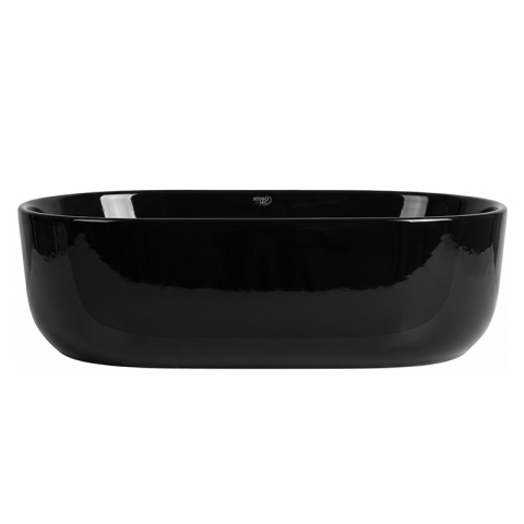 UMYWALKA NABLATOWA CERAMICZNA PROSTOKĄTNA MILO-BL-370 CZARNY POŁYSK 37x25 CM
