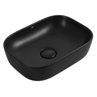 UMYWALKA NABLATOWA CERAMICZNA PROSTOKĄTNA MILO-MTB-370 CZARNY MAT 37x25 CM